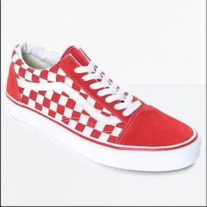 COPY - Red old skool checkered vans